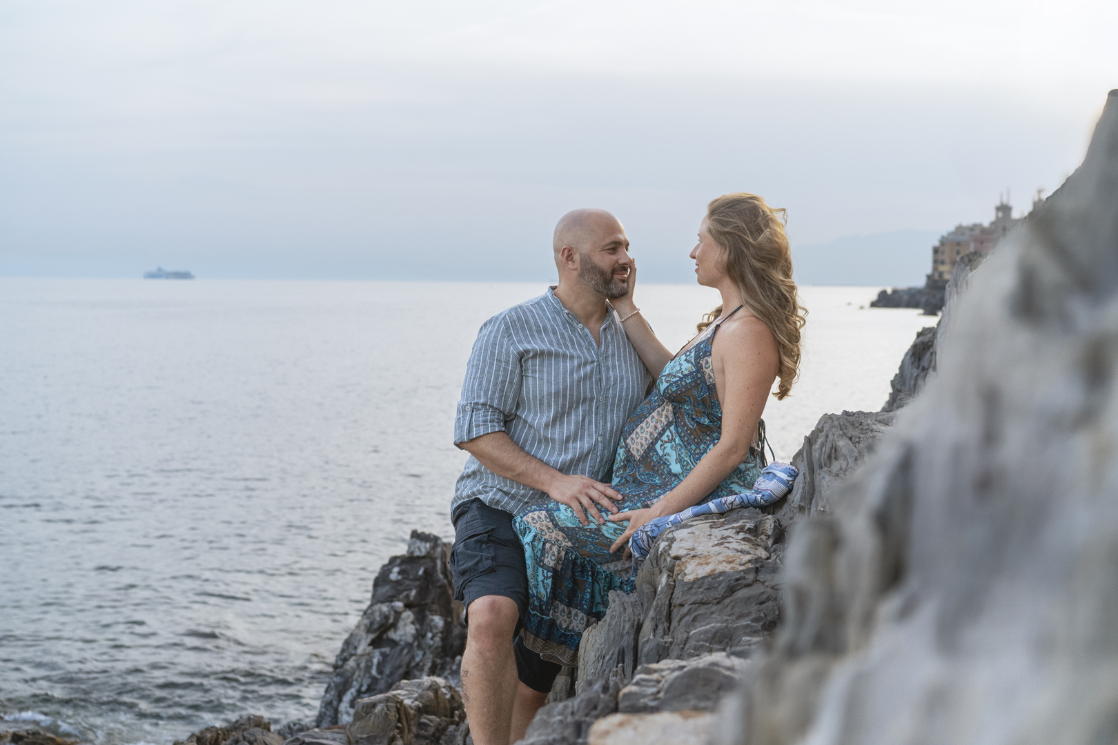 maternity photoshoot Nervi / sesja ciążowa we Włoszech / servizio fotografico