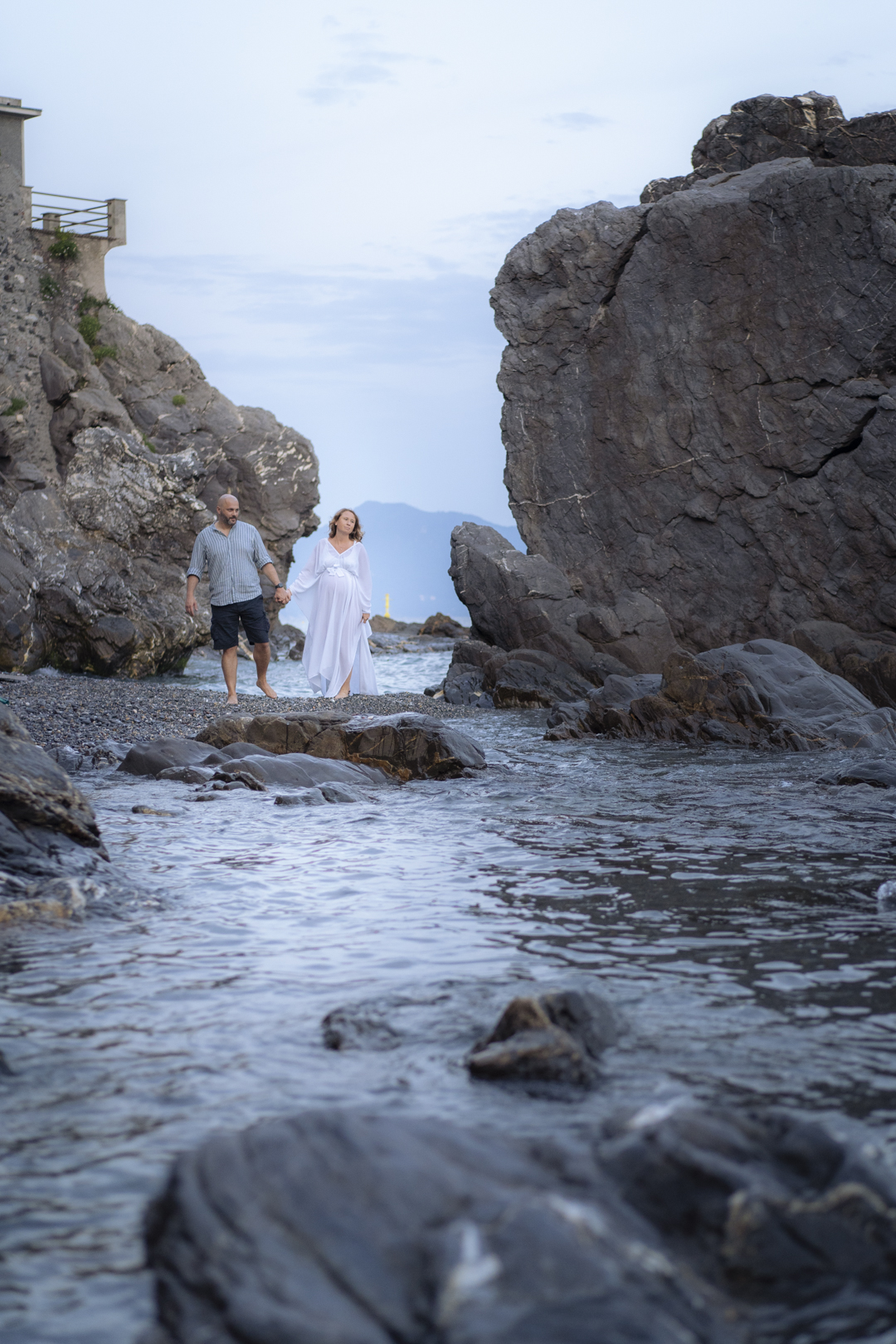 maternity photoshoot Nervi / sesja ciążowa we Włoszech / servizio fotografico